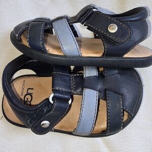 UGG Kids Black and Gray Sandals